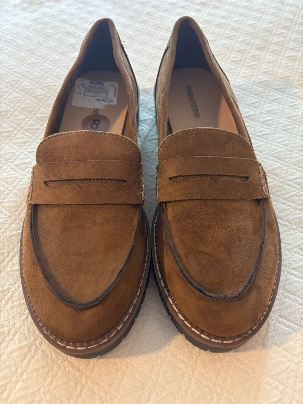 Maurices Women's Brown Suede Penny Loafers